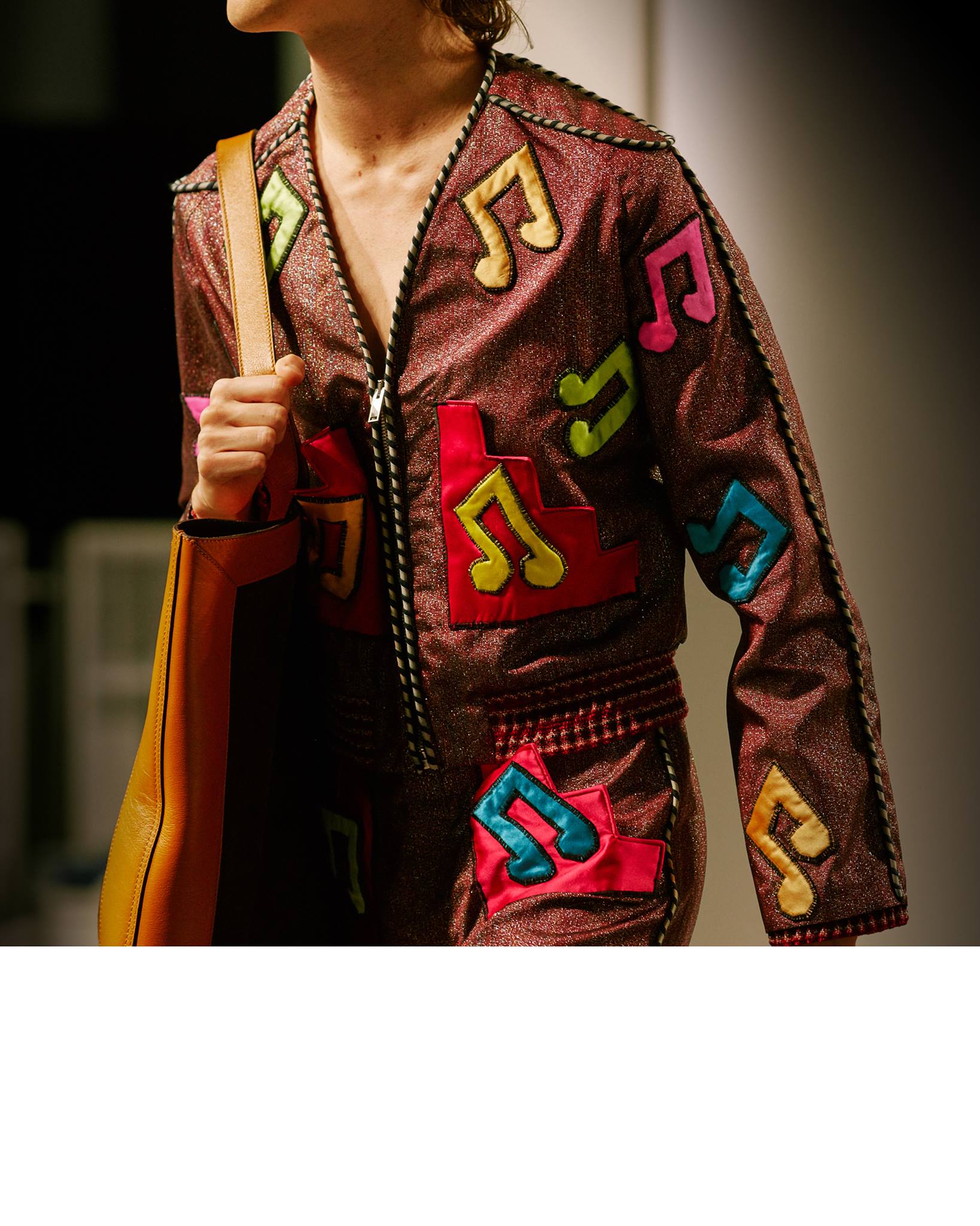 A lineup of Elton John looks from the Gucci Spring Summer 2018 