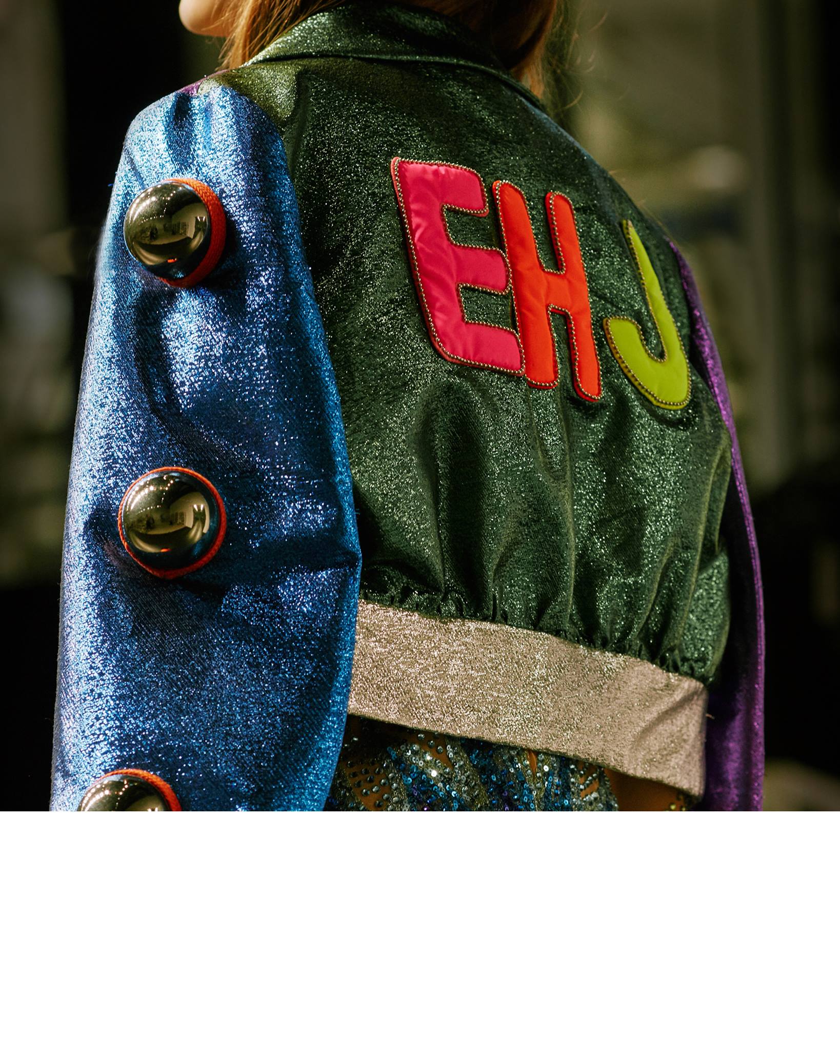 A lineup of Elton John looks from the Gucci Spring Summer 2018 