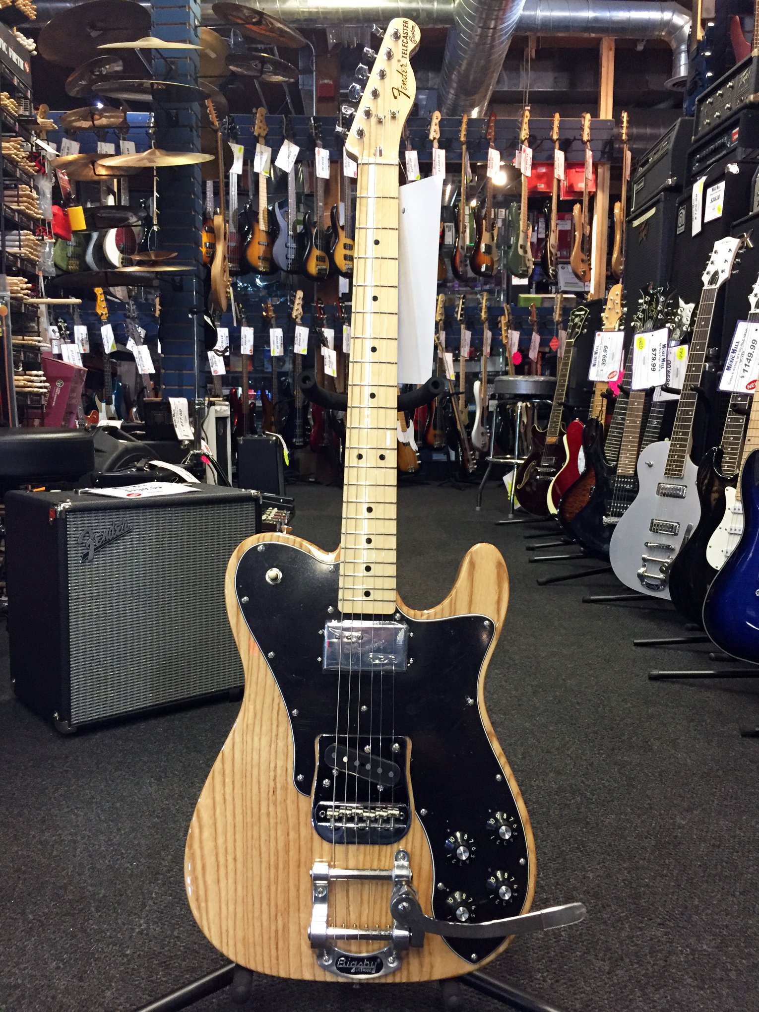 1972 is back with this beautiful '72 Tele Custom in black! All