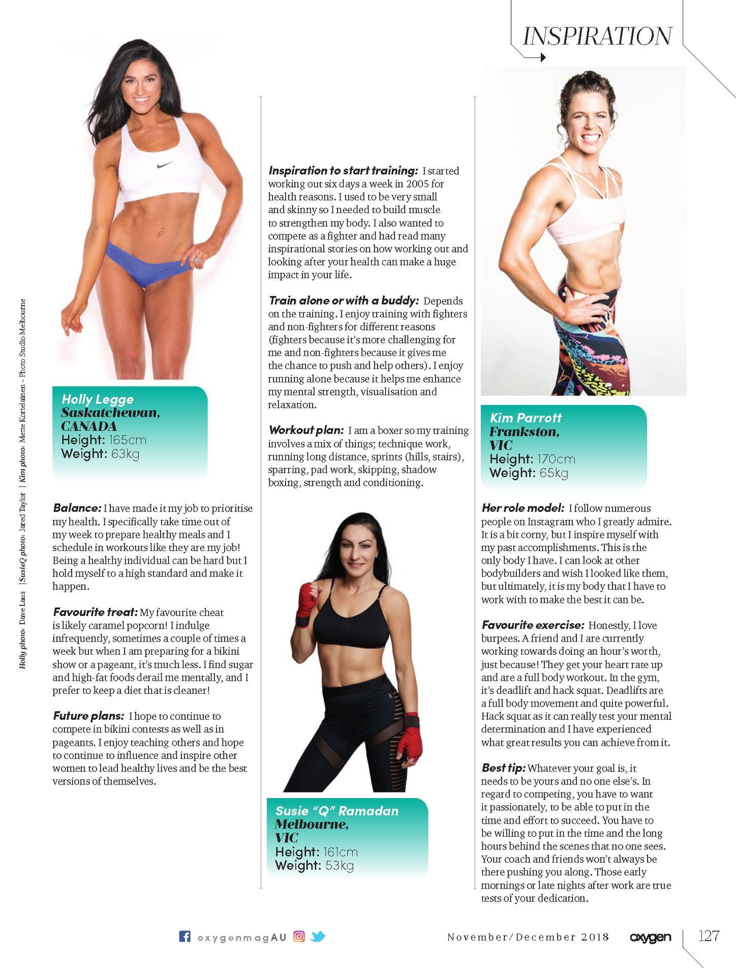 Ultimate Fitness Events Big Shout Out To Anb Ufe Women S Physique Pro Kim Parrott And Ufe Bikini Pro Holly Weselowski For Gracing The Pages Of The Latest Issue Of Oxygen Magazine Australia