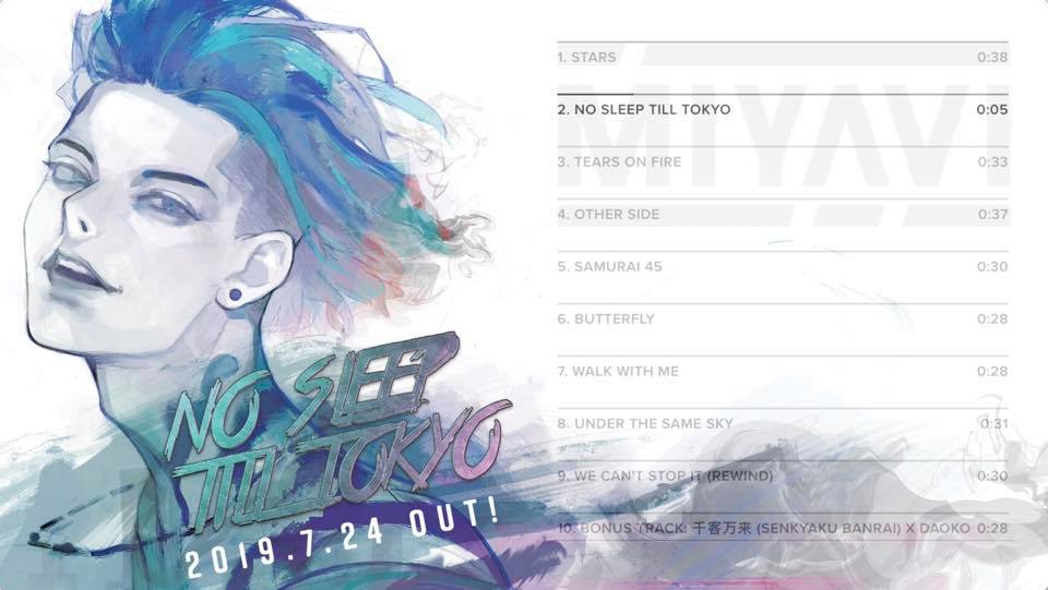 MIYAVI NO SLEEP TILL TOKYO 告知ポスター　石田スイ 7月24日発売『NO SLEEP TILL TOKYO』石田スイ氏描き下ろしのジャケット