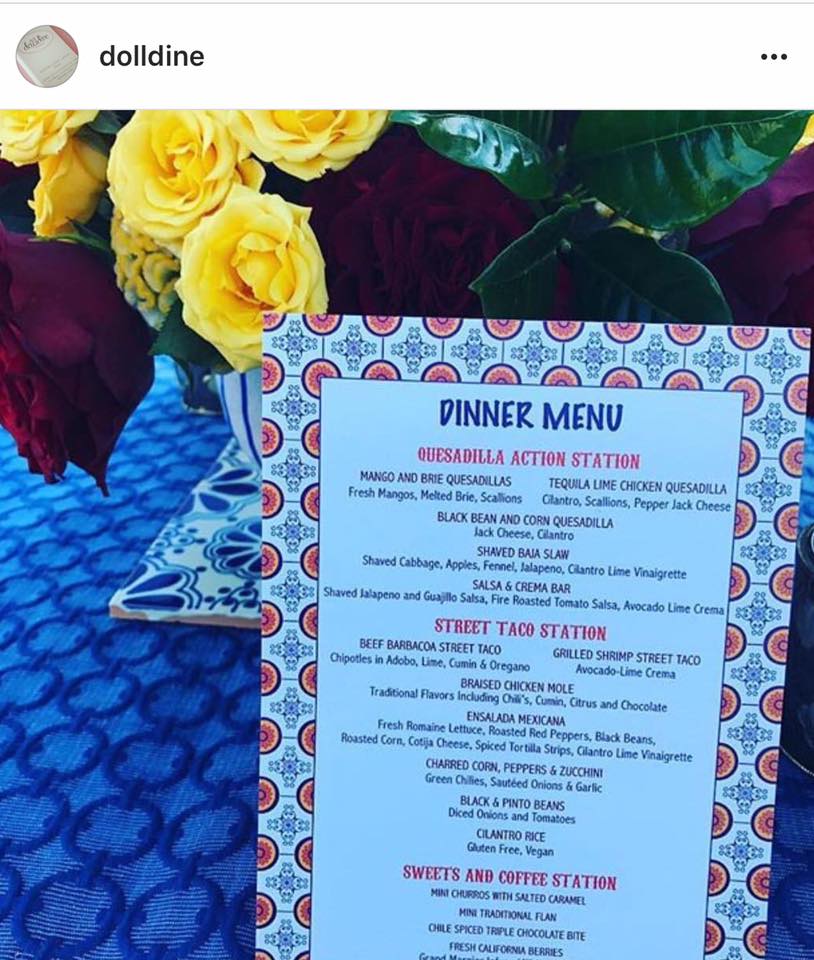 Menu cards we designed using a Spanish... - Dolldine Designs | Facebook