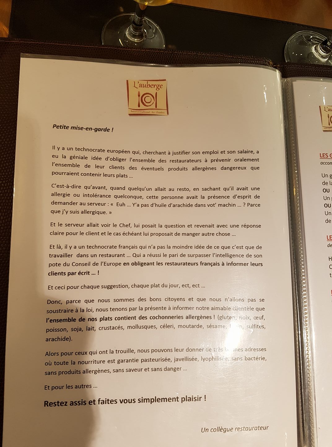 Le menu tactile | Paris