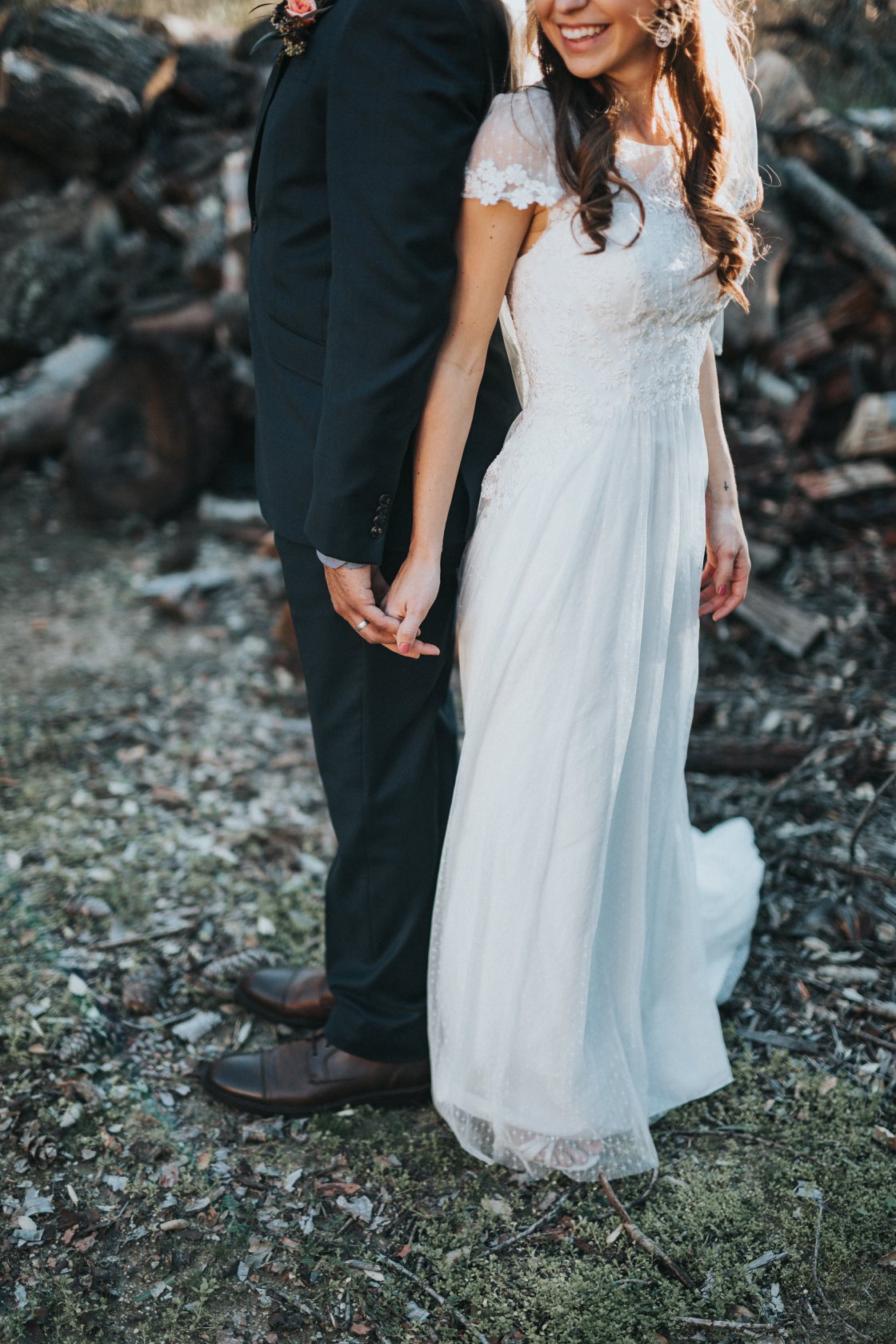 elegant a line dresses Elegant Modest High-Neck A-Line Wedding Dress with Lace Overlay and Subtle Train Plus Size Size 16W