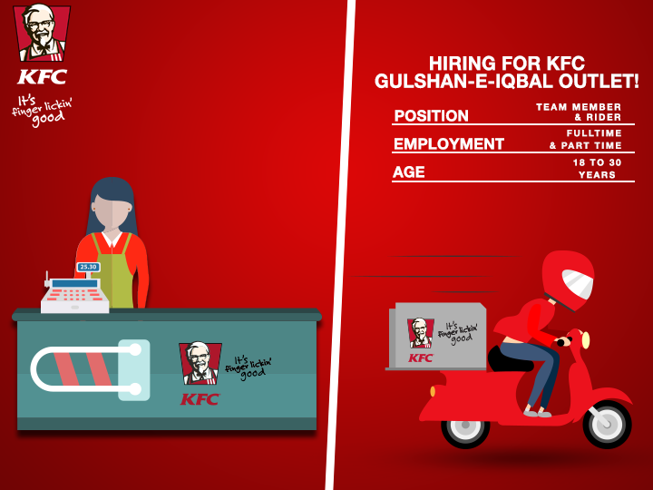 KFC - WALK IN INTERVIEWS at KFC Gulshan-e-Iqbal, Near...