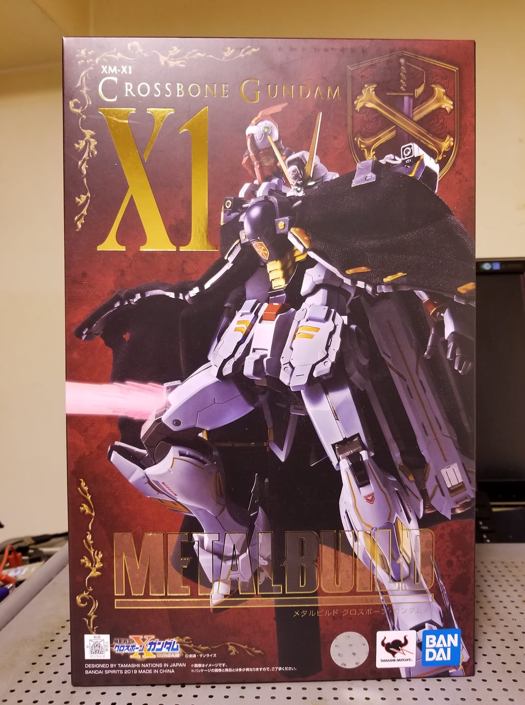 Metal Build Crossbone Gundam X1 Half Cloth on display at Tamashii