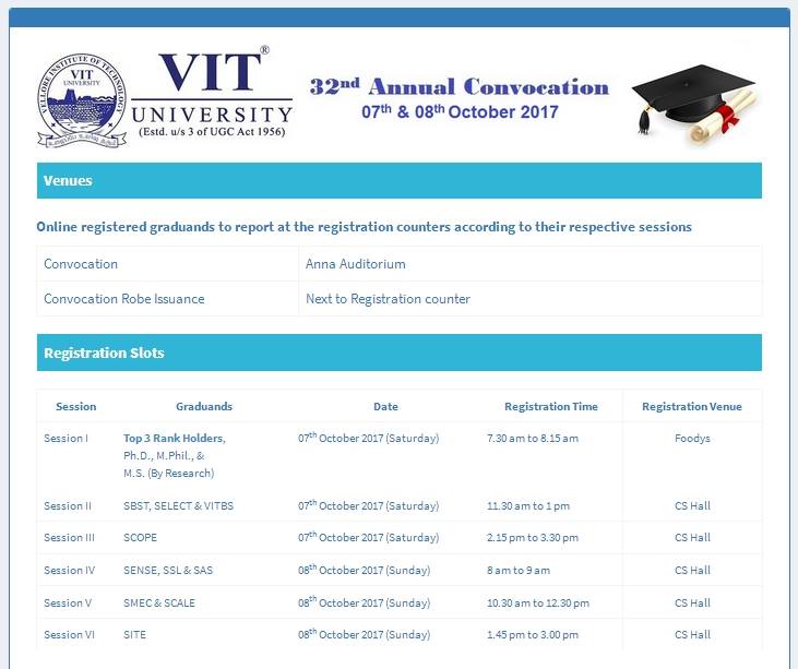 VIT - 32nd Annual Convocation will be held on 7th Oct. &... | Facebook