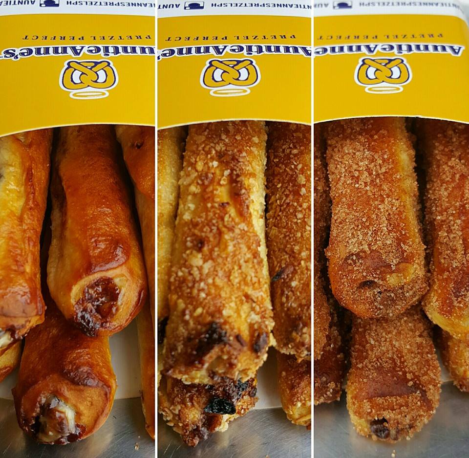 Auntie Anne S Philippines Whats Your Favorite Choco Chip Cream Cheese Stix Original Almond Or Cinnamon Sugar Pretzelperfect Facebook