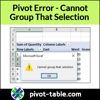 Excel - See how to fix the Excel pivot table error message, Cannot ...