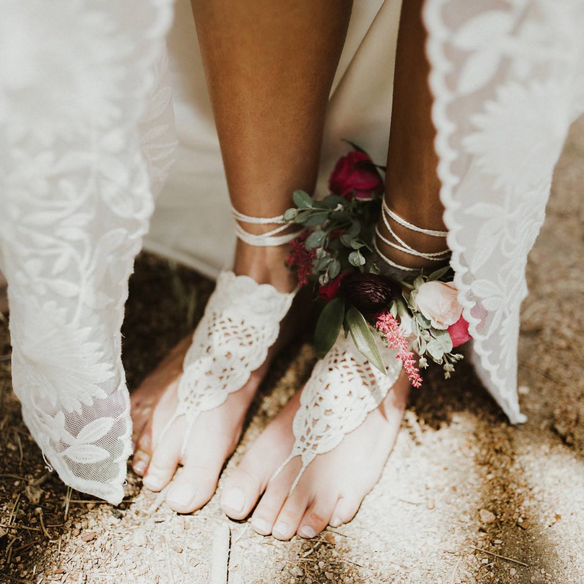 She'll need some booties to wear with her bohemian style wedding dress