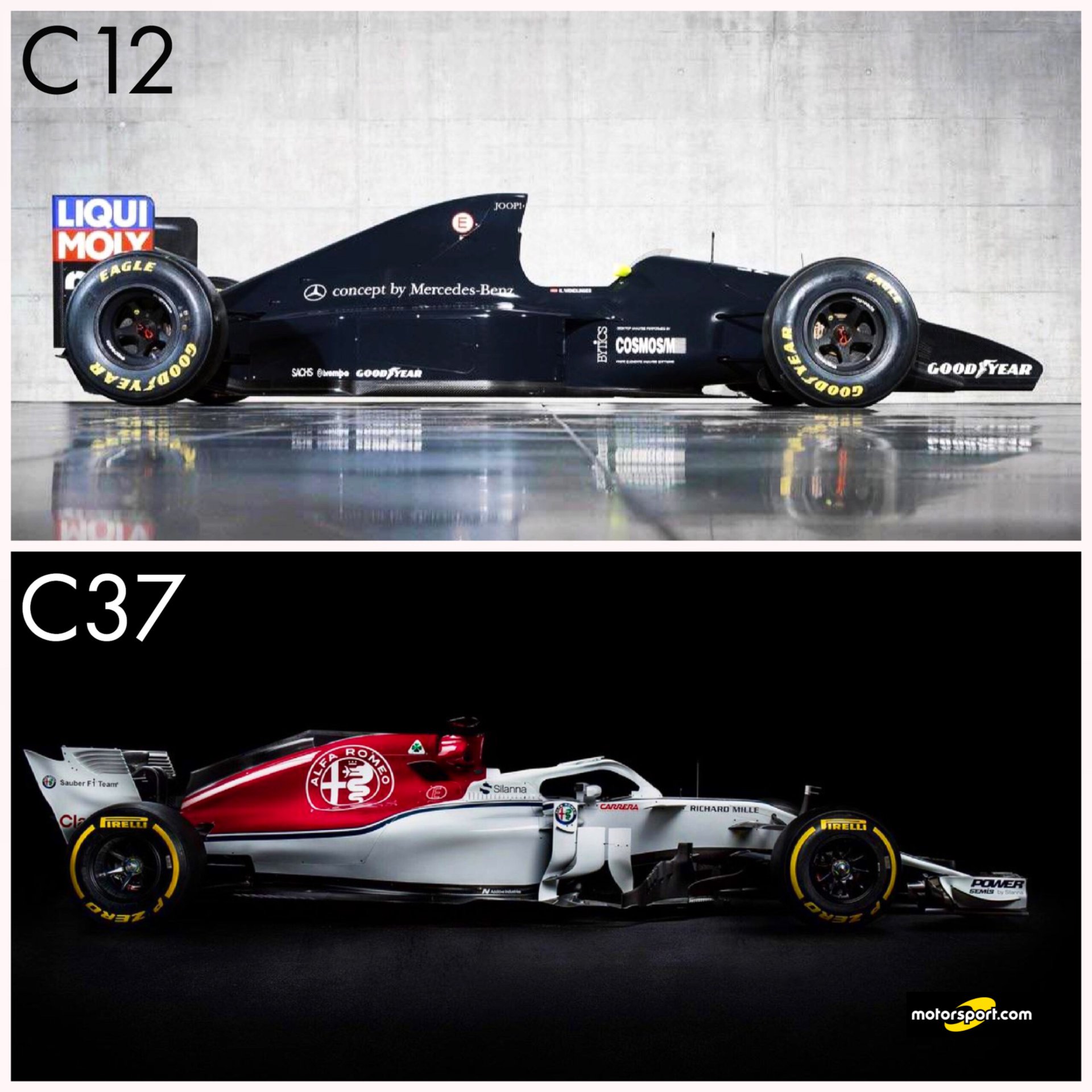 Take Your Pick: 1993 Sauber C12 vs 2018 Sauber C37