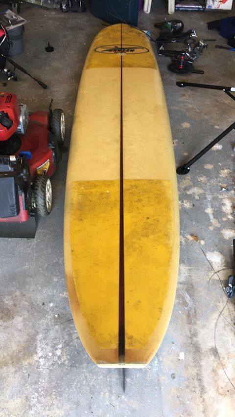 Vintage Hansen surfboard from the 1960s by Buzzy Smole