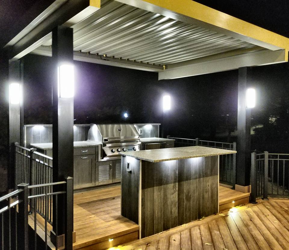 My latest outdoor kitchen design. Went modern on the crazy Zuri deck ...