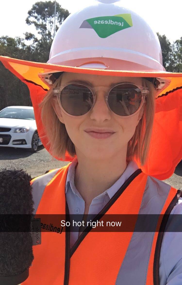 ABC Brisbane - The glamours of journalism, as demonstrated...