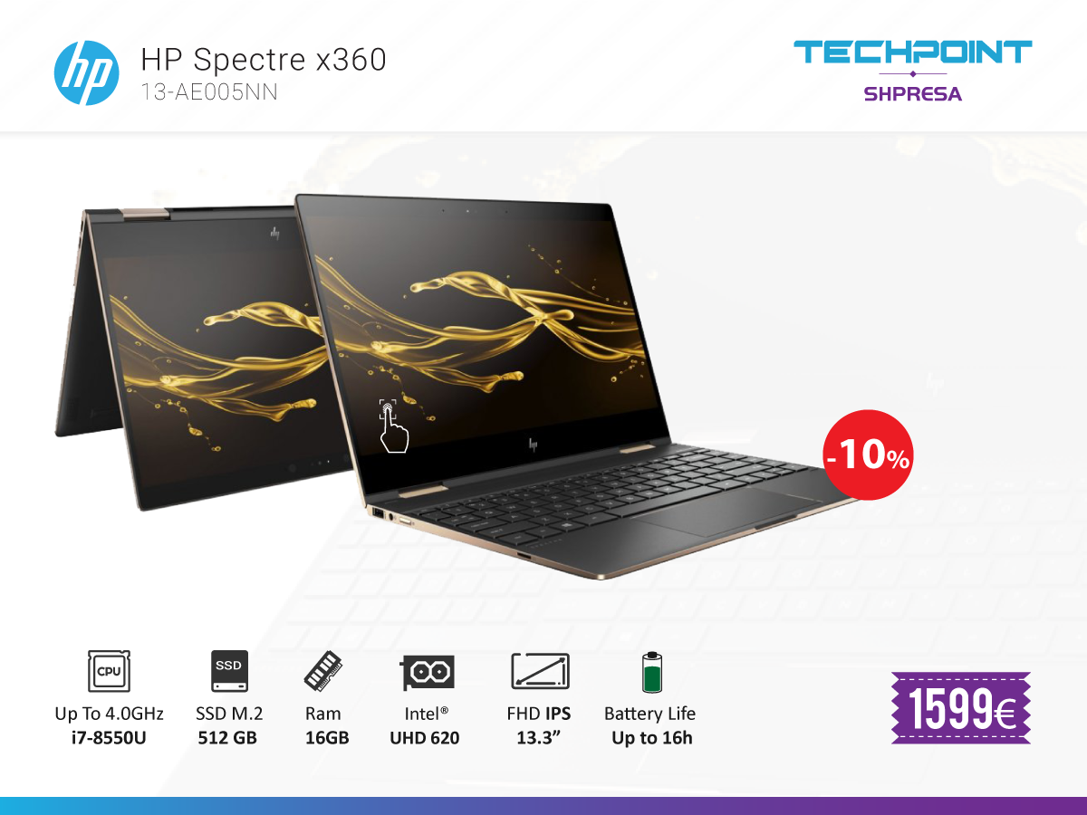 HP SPECTRE X360 13-AE005NN ? ▪️Intel® Core™ i7-8550U (up to 4.0 