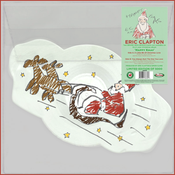 The cover art of Eric's album 'Happy Xmas,' drawn by Clapton