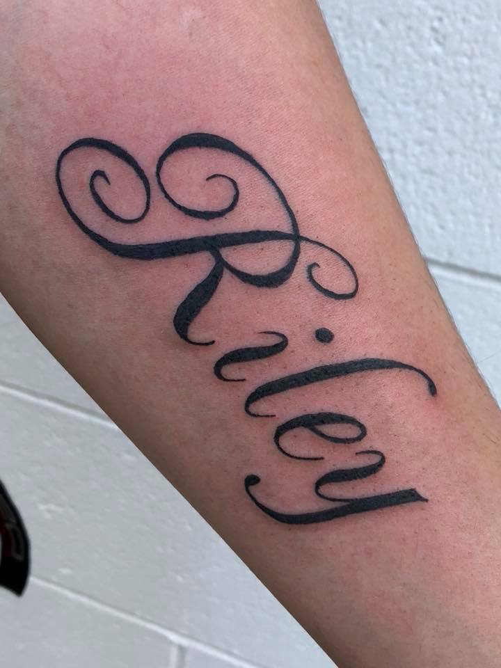 Tattoos Of Names In Cursive Rylee Jolene Font Handwritten Elegant