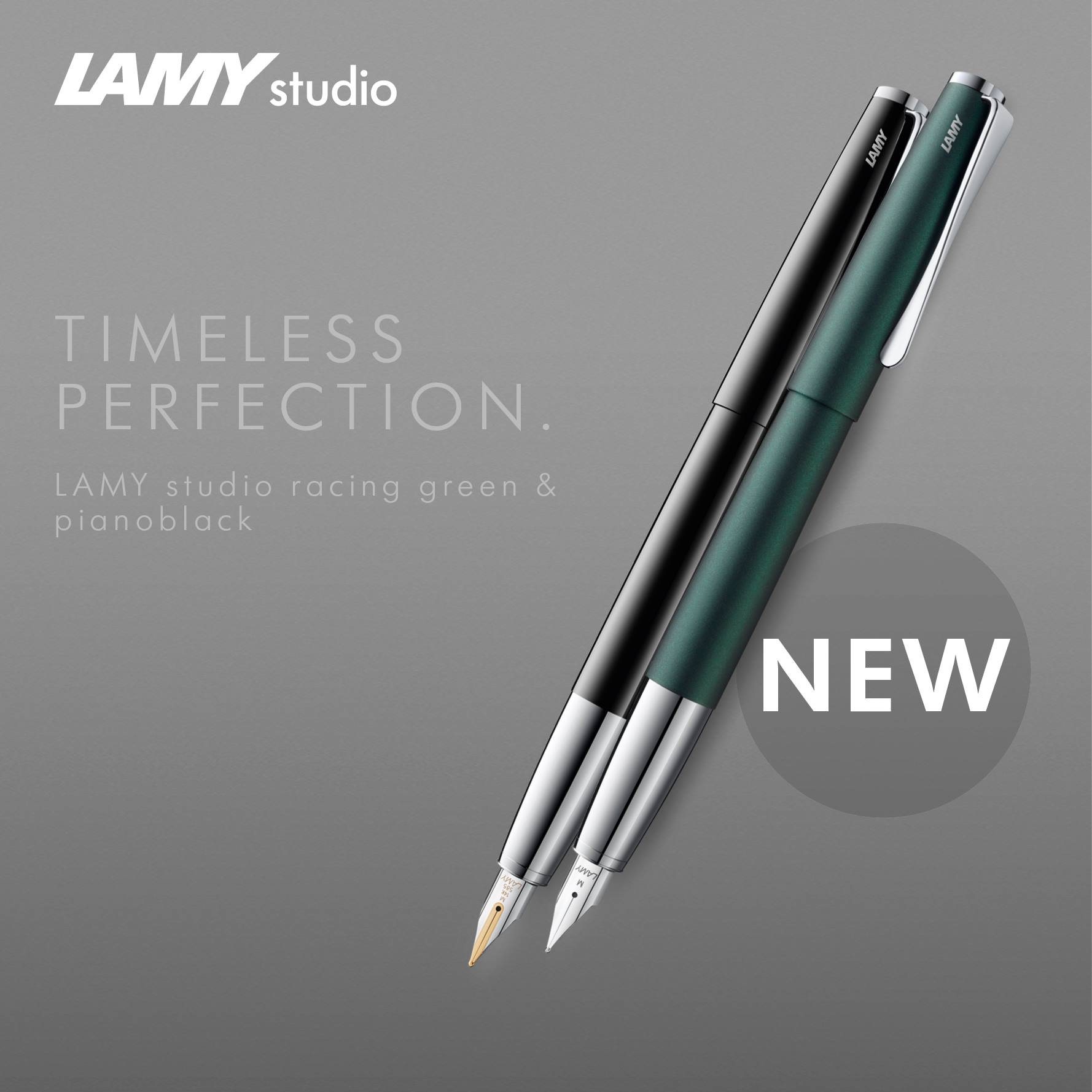 Lamy Studio pens in Racing Green and Pianoblack