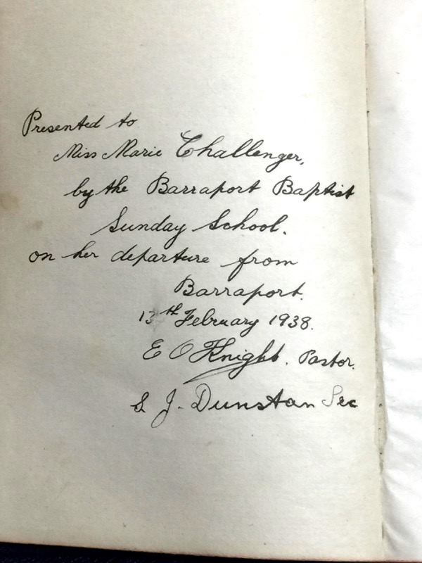 Descendants of Barraport Baptist Sunday School family members?
