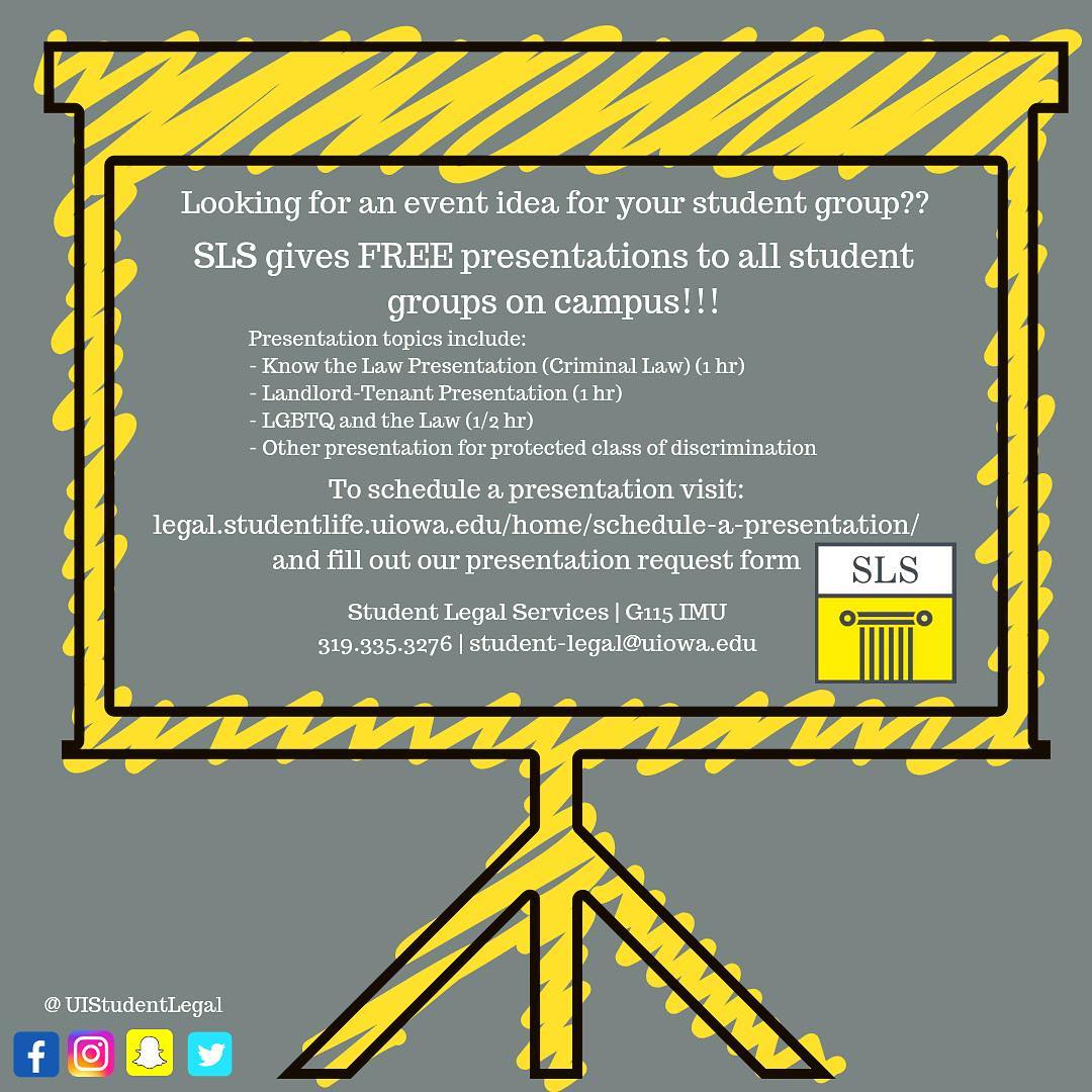Student Legal Services - Did you know that SLS gives FREE presentation ...