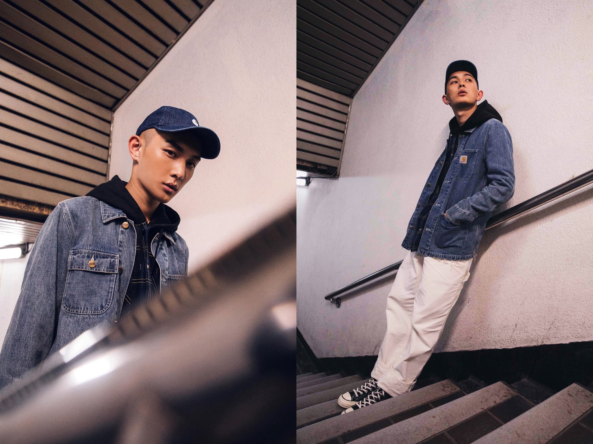 Carhartt Work In Progress - Tops: Michigan Chore Coat - Blue / Prime ...