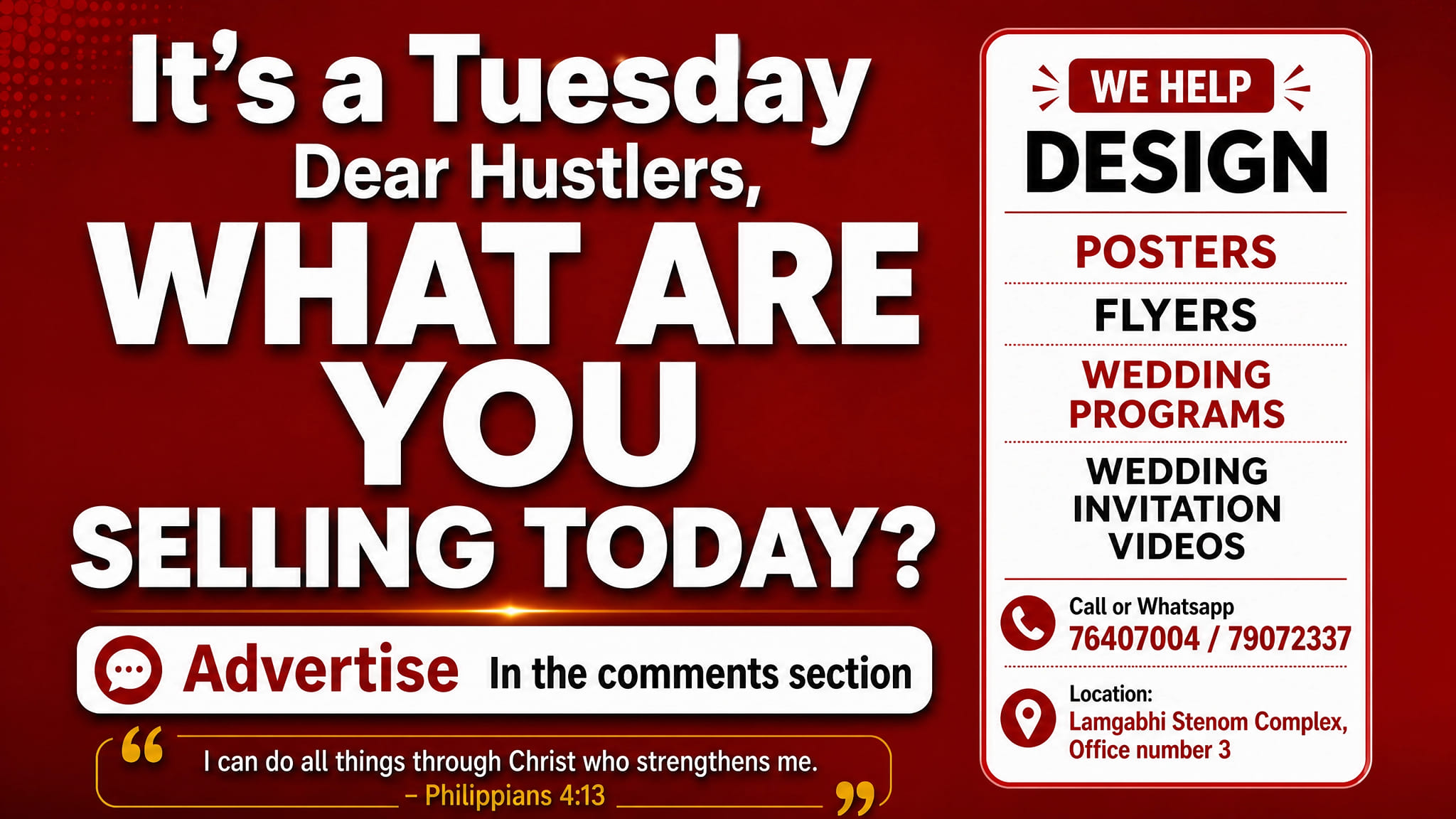 What are you selling today?