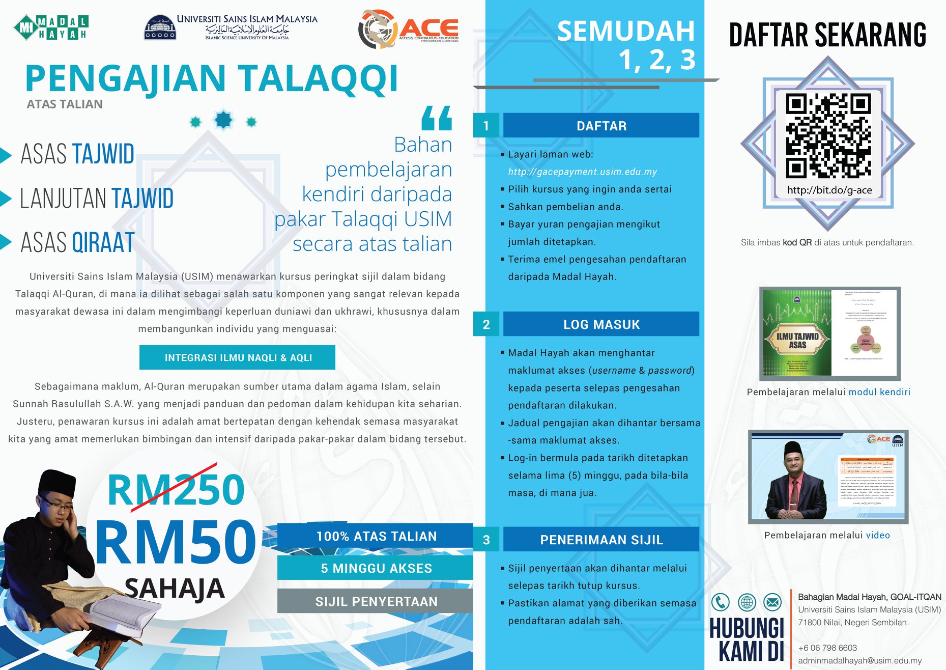 Universiti Sains Islam Malaysia Usim Pengajian Talaqqi Al Quran Bimbingan Pakar Talaqqi Usim Secara 100 Atas Talian Daftar Sekarang Di Http Bit Do G Ace Facebook