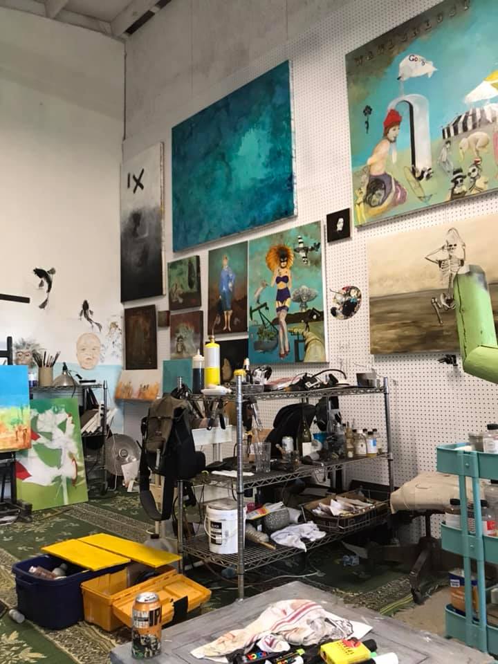 New paintings hanging up in the studio - Sam Roloff Artist | Facebook