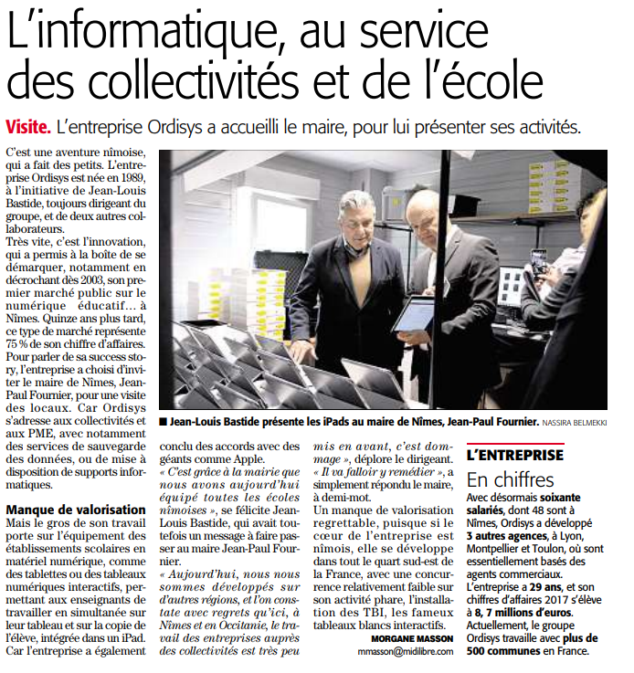 [ Article presse ] 🗞️ Article du... - ORDISYS Informatique | Facebook