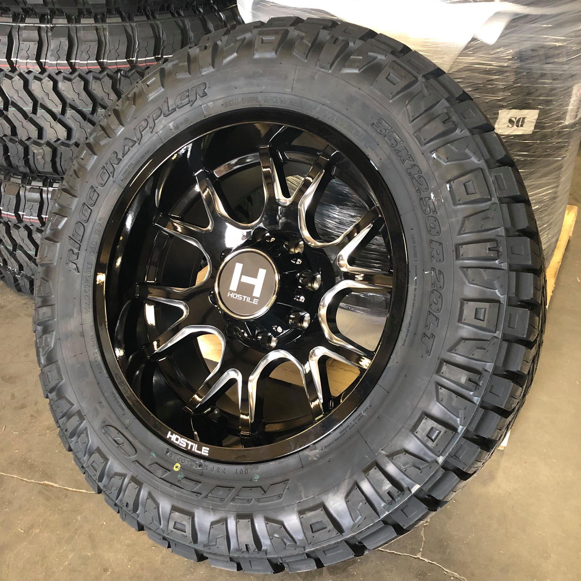 Hostile Wheels Rage H113 20x10 -19 Nitto Tire USA Ridge Grappler 