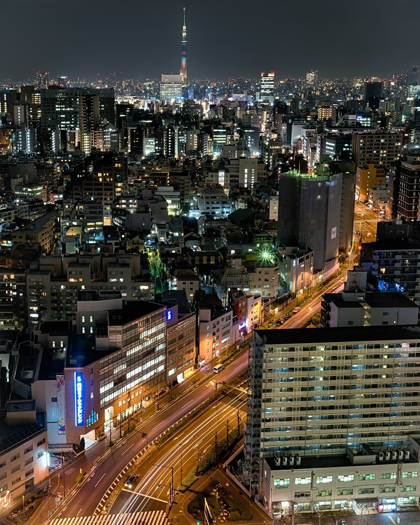 Arial landscape of Tokyo, Japan