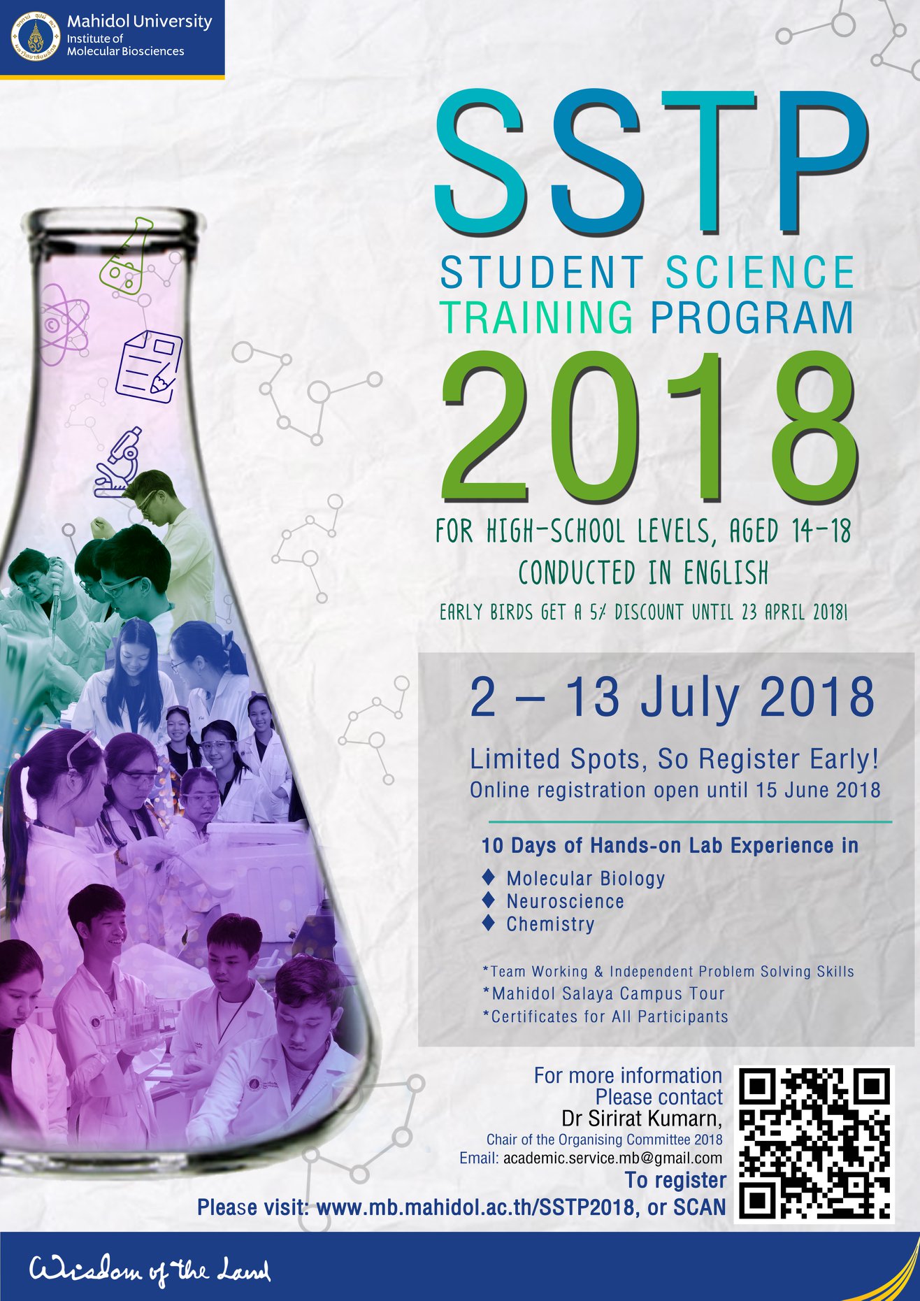 The Institute of Molecular Biosciences, Mahidol University is ...