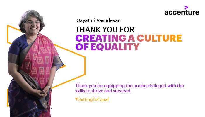 Accenture in India - Join us as we recognize Gayathri Vasudevan on ...