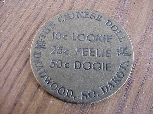 Vtg Brothel Trade Token From The Chinese Doll Deadwood South Dakota