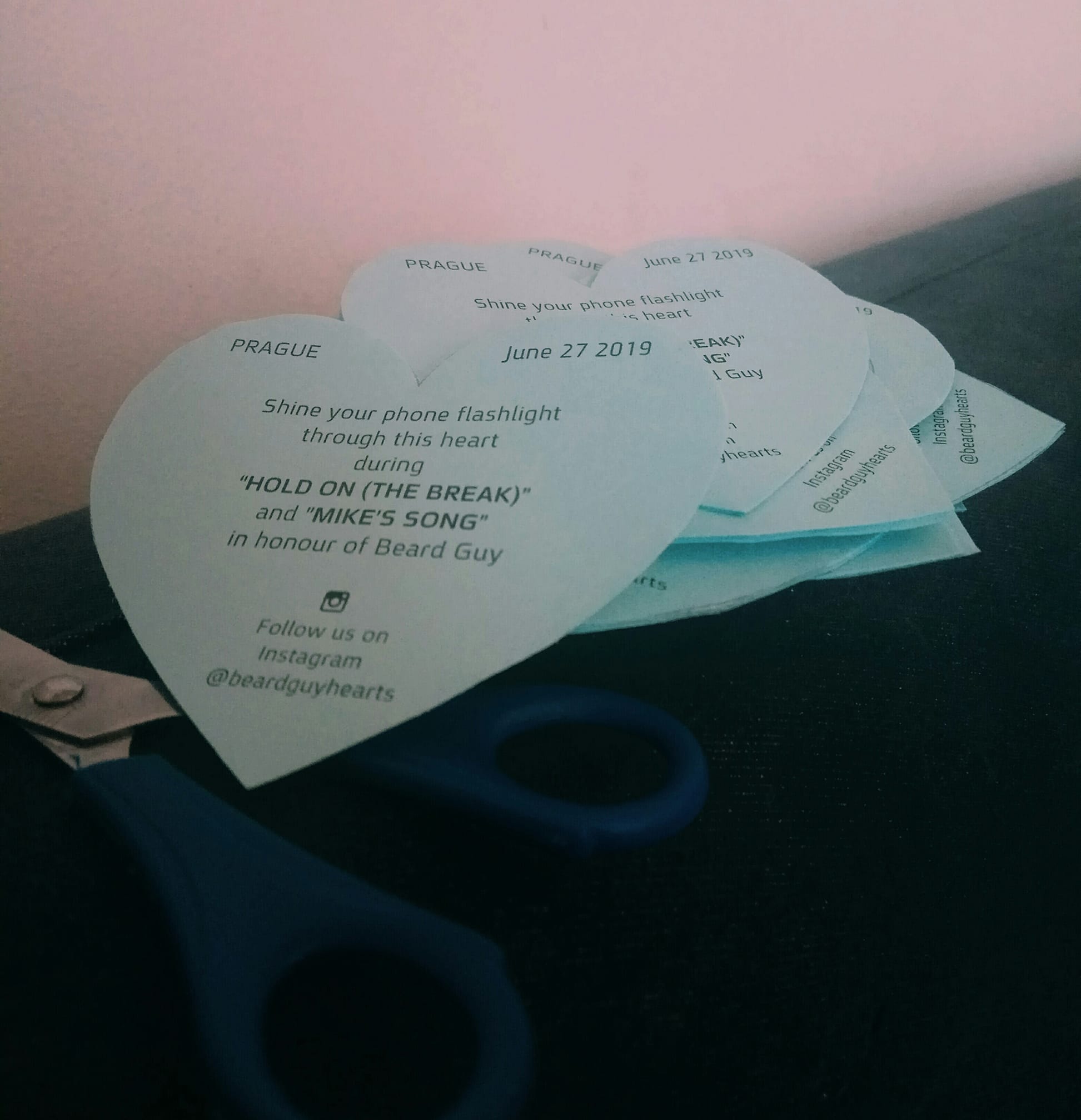 The Blue Hearts promotional poster and autographs