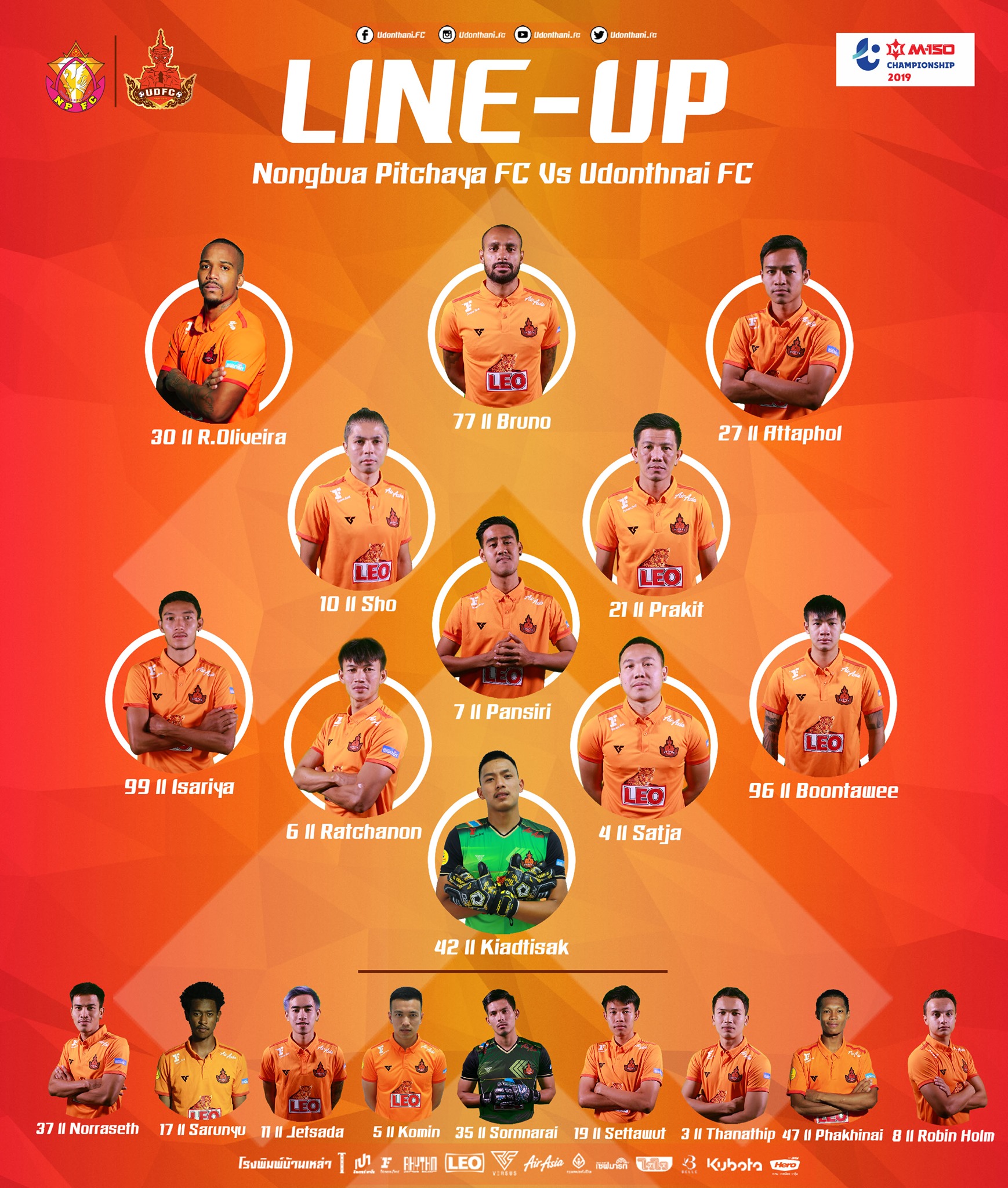 11 ตัวจริงมาแล้ววววว... - Udonthani Football Club [UDFC] | Facebook