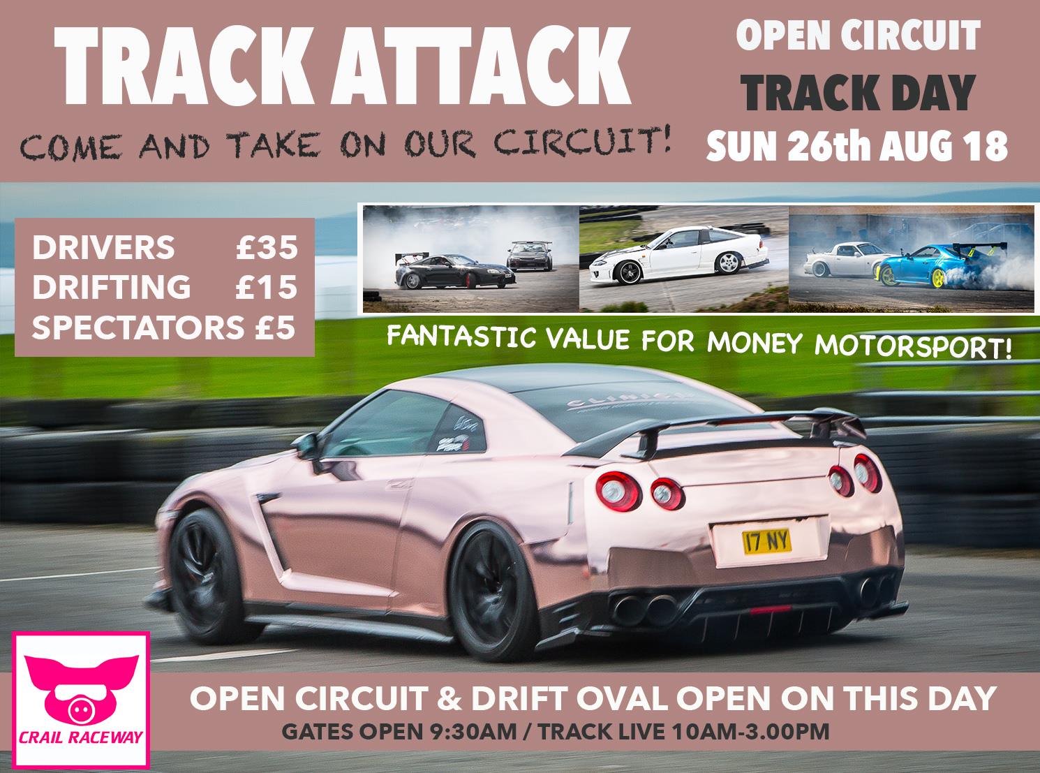 Crail - TRACK ATTACK: OPEN TRACK DAY - Sun 26th August 2018 Come and ...