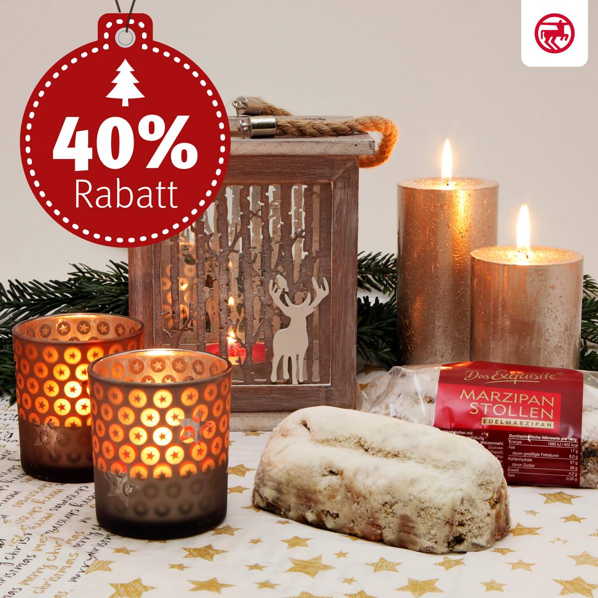 Ab heute sind viele unserer Weihnachtsartikel um 40% reduziert. 🤩 Aber du musst schnell sein, denn es gilt: nur so lange der Vorrat reicht. 🎉