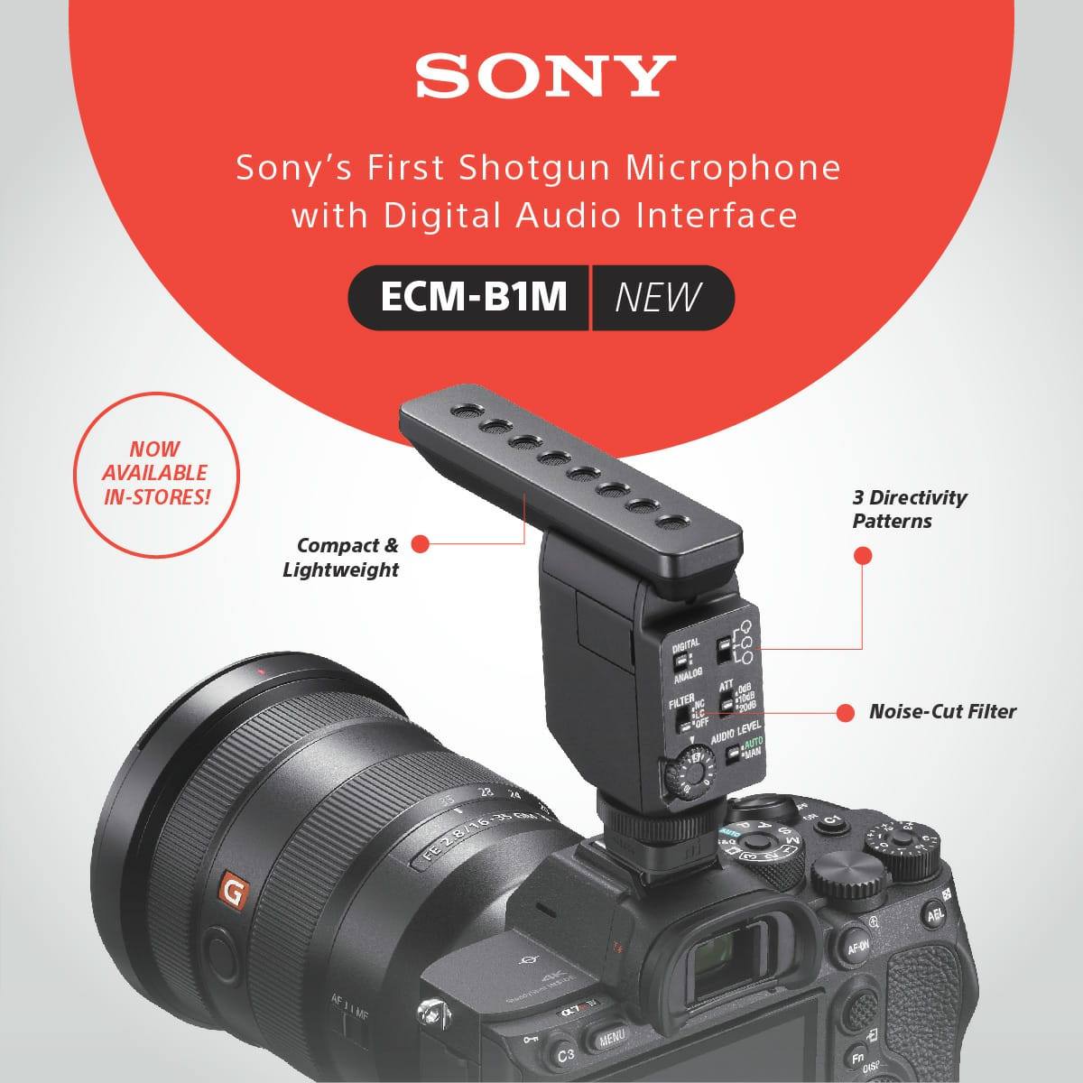 The all-new ECM-B1M 3-in-1 Microphone for Sony