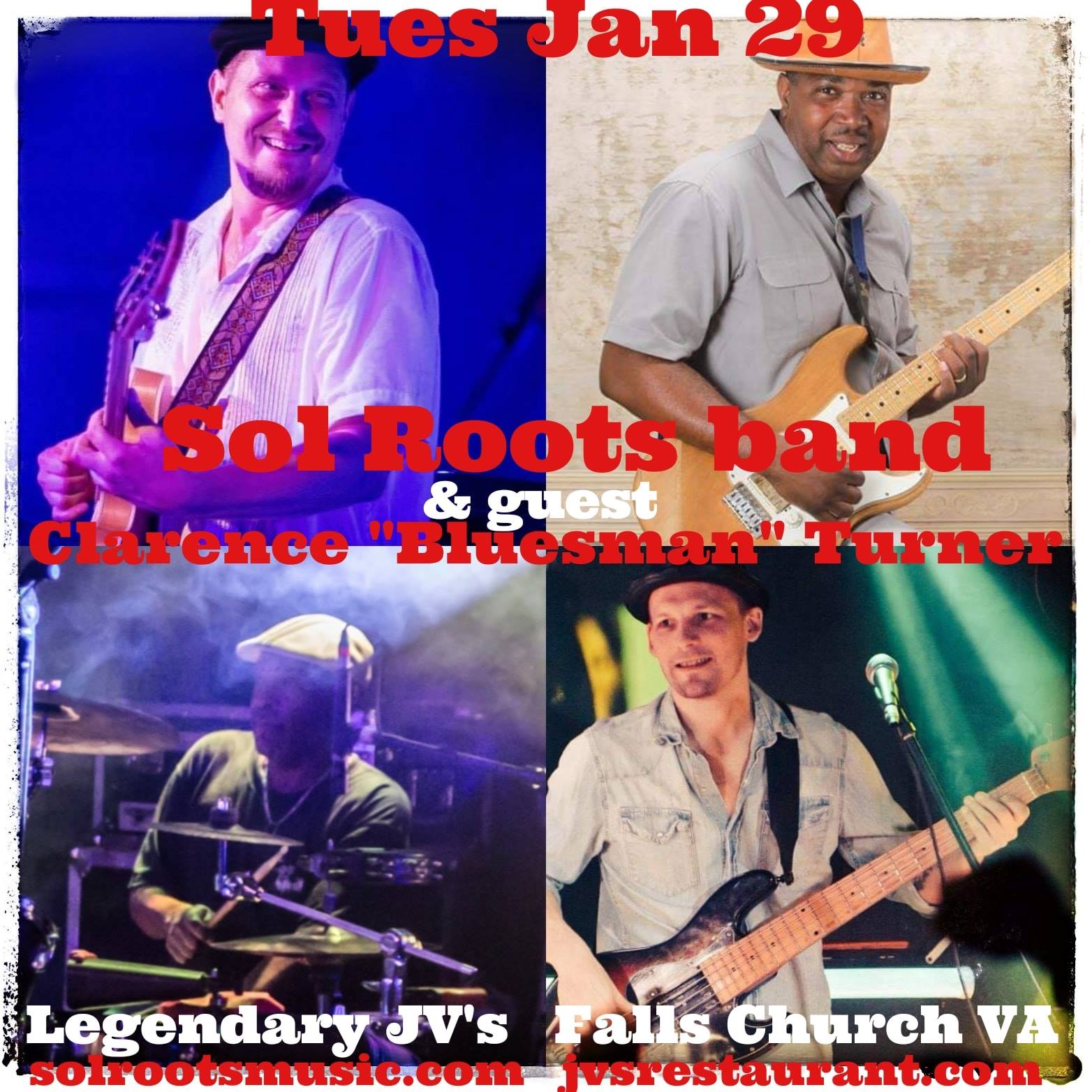 Sol Roots - A look ahead: Tues Jan 29 Sol Roots band at...