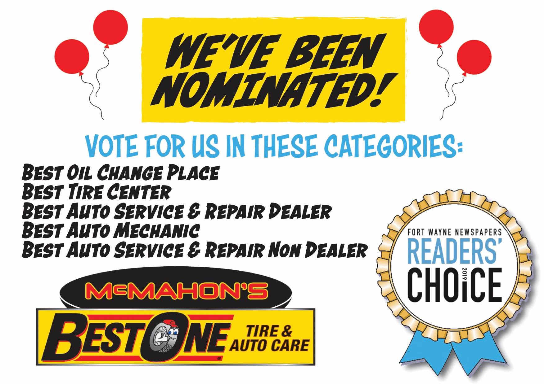 Show your support... McMahon's BestOne Tire & Auto Care Facebook
