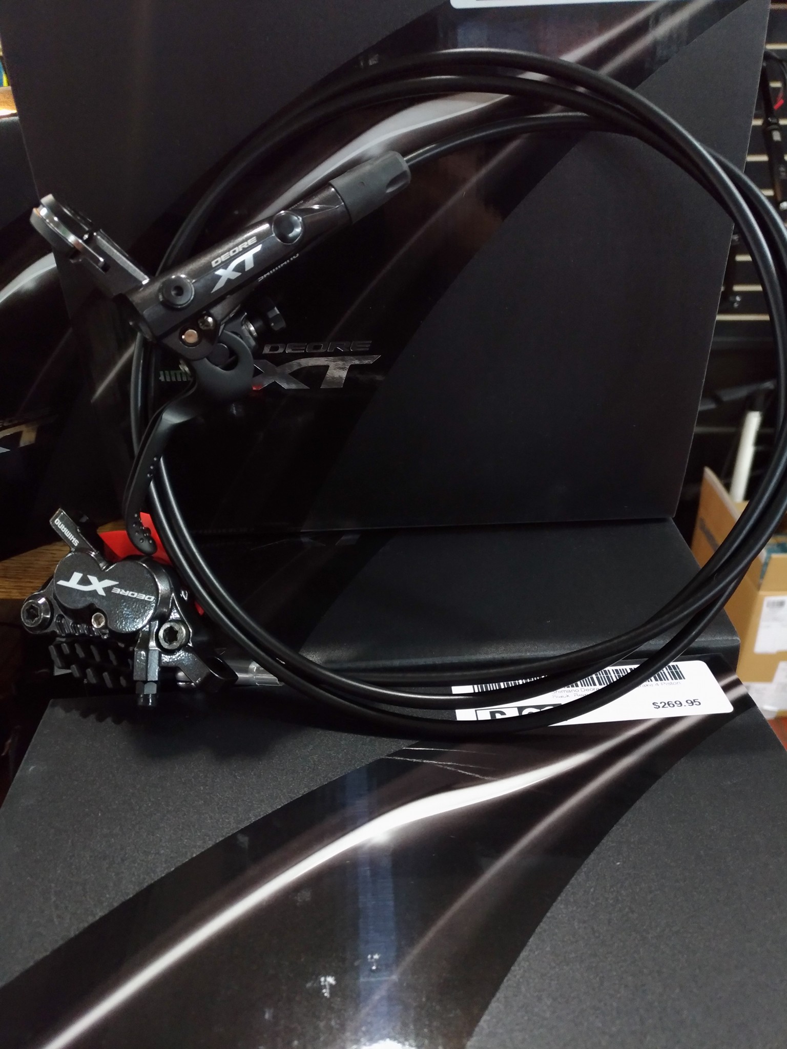 A carbon V-Brake booster set from Shimano.