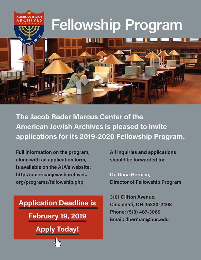 The AJA Fellowship Program applications for 2019-2020 are now live ...
