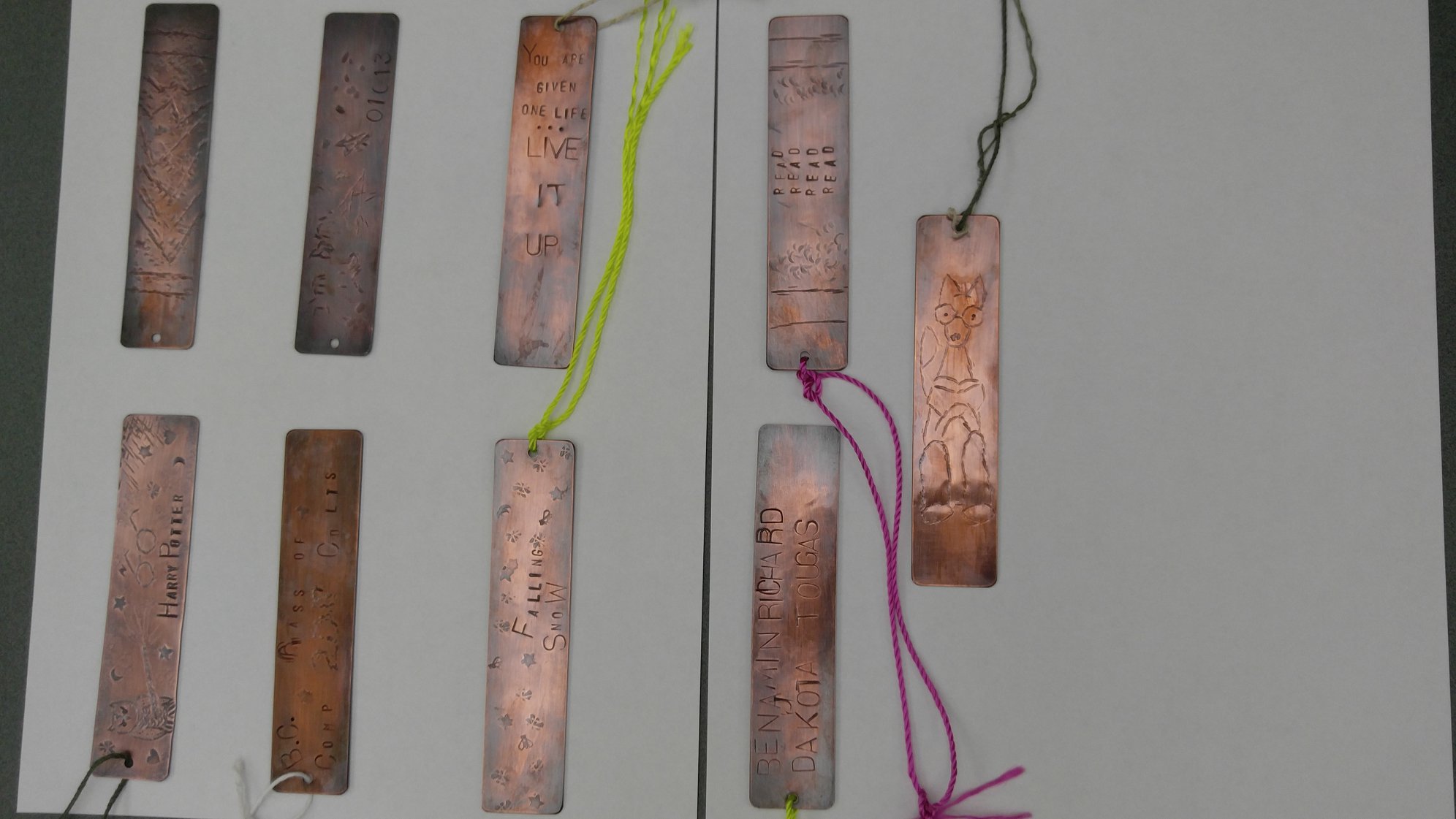 The completed bookmarks from our... - Chicopee Public Library