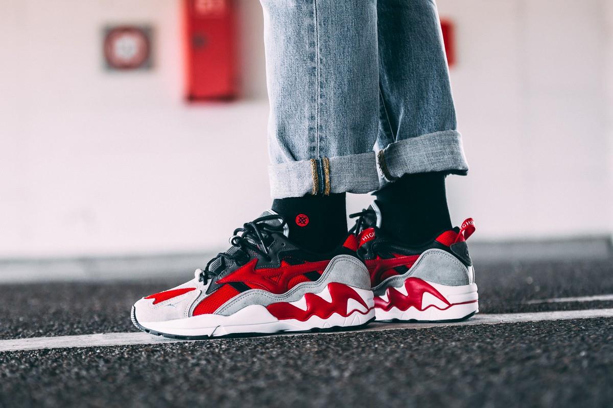 Japanese retailer mita sneakers and Mizuno linked up on this
