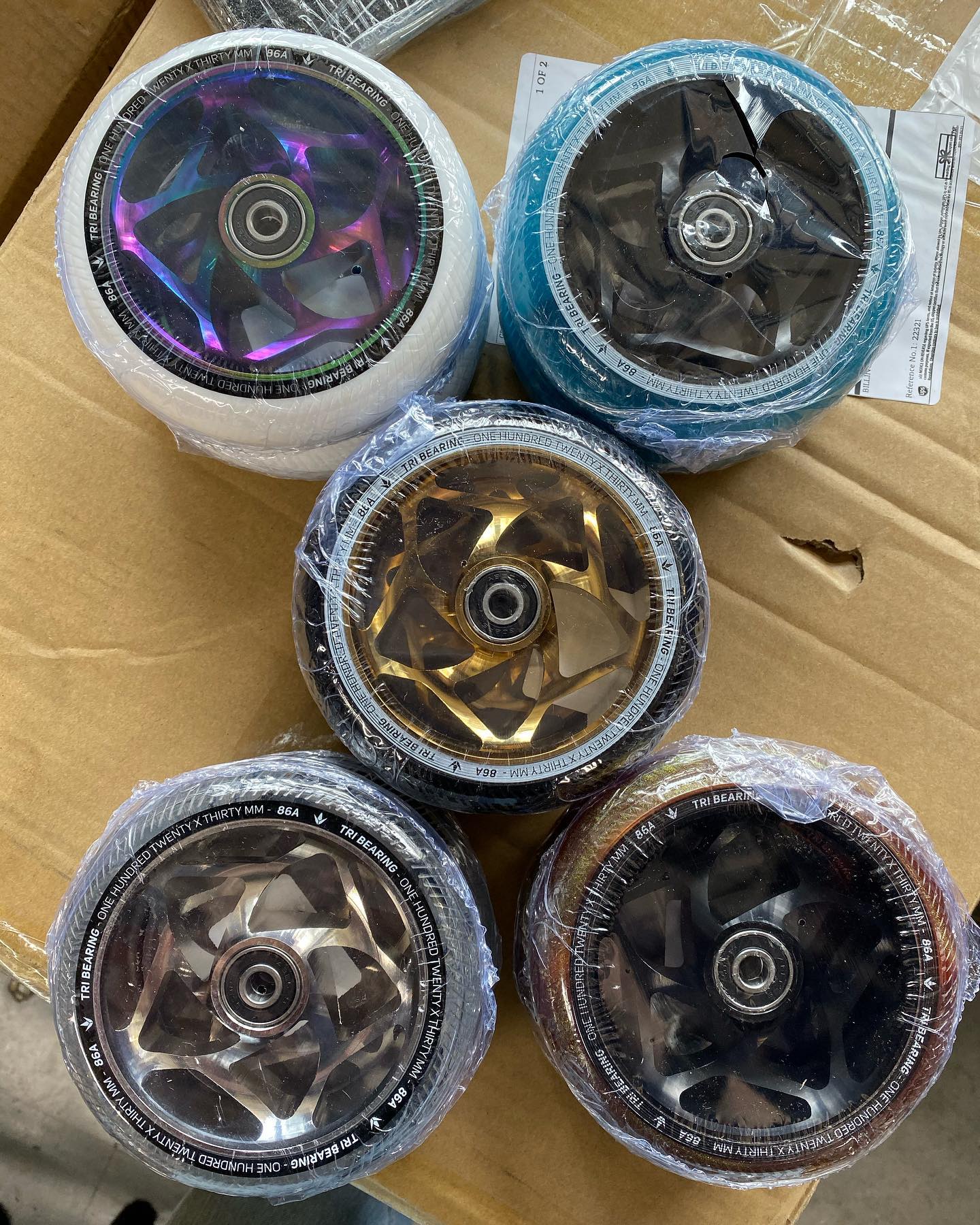 Extremz BSS - New ENVY 120 x 30 Tri-bearing scooter wheels...