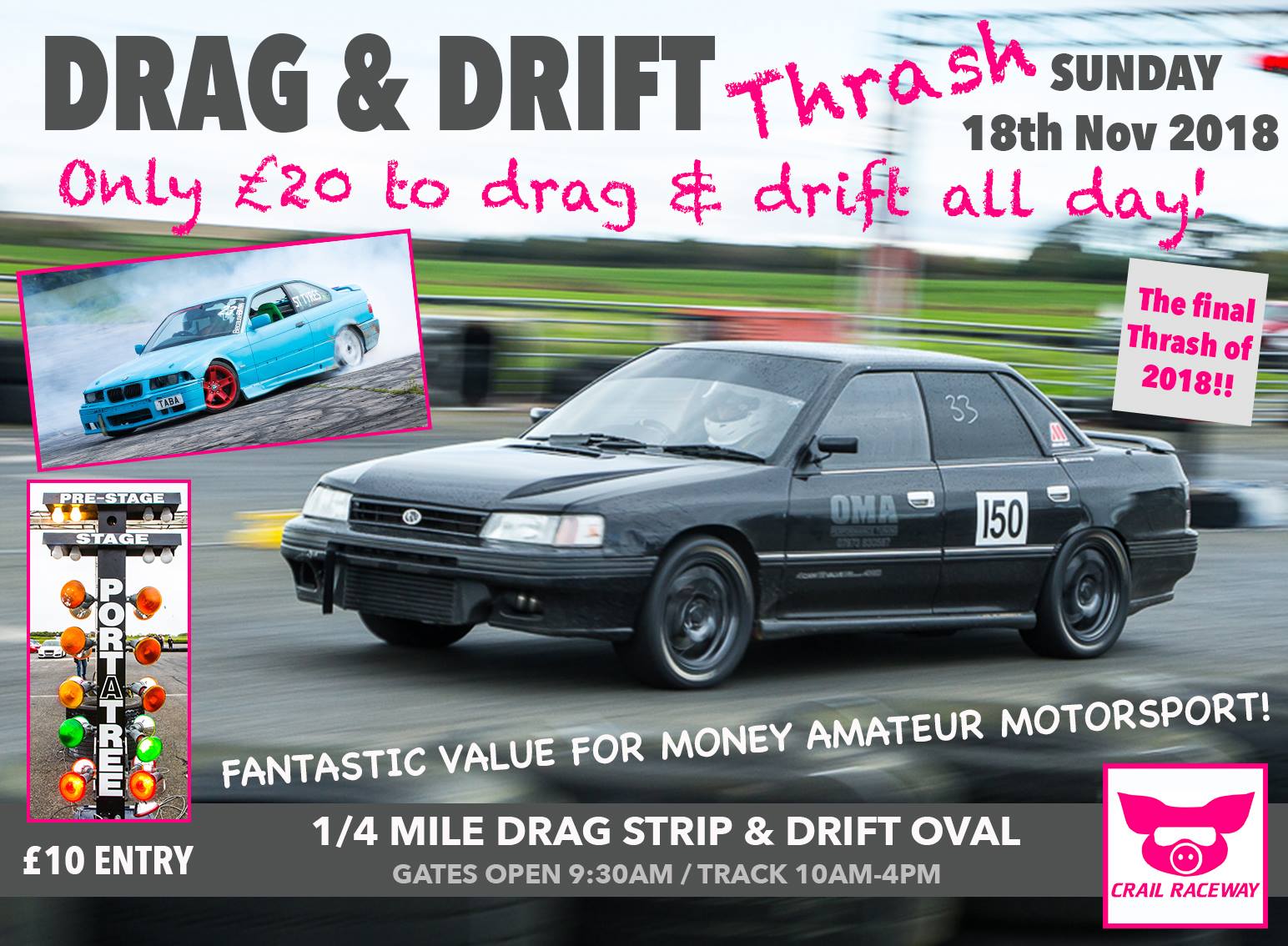 Crail - DRAG & DRIFT THRASH - Sun 18th Nov 2018 LAST ONE OF 2018!! This ...