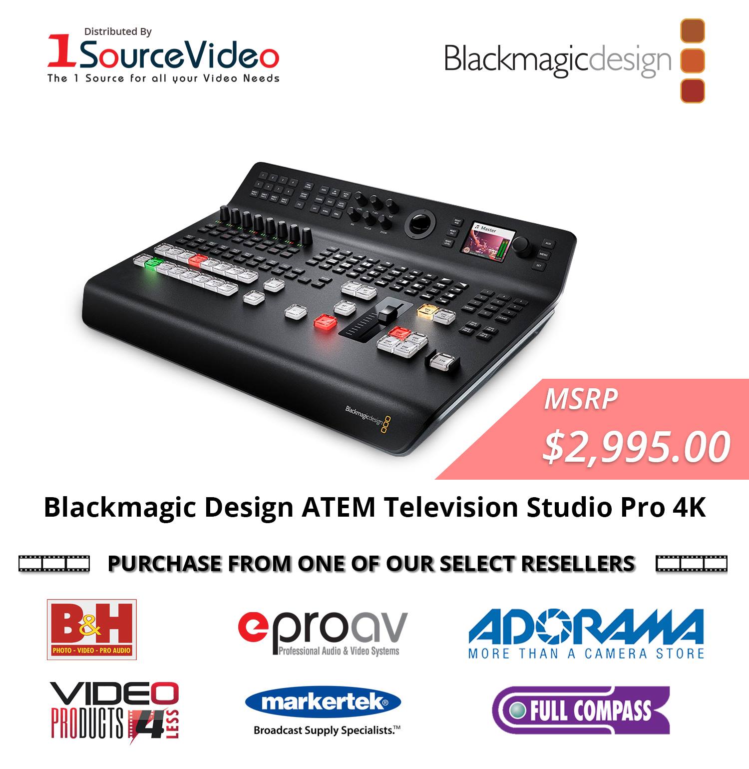 1SourceVideo - The ATEM Television Studio Pro 4K from... | Facebook