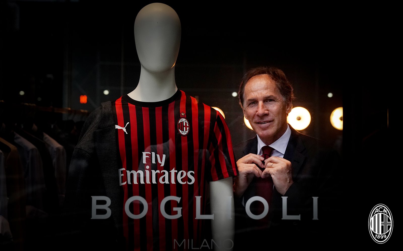AC Milan - 🔴⚫ Franco Baresi visiting Boglioli Boutique in...