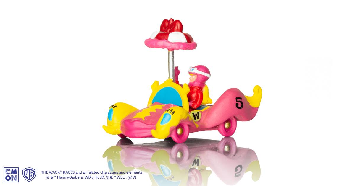 Bringing beauty and finesse to the race is Penelope Pitstop in her 